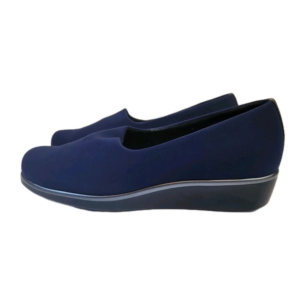 SAS Womans Tripad Comfort Wedge Loafer Blue Microfiber‎ Slip On Shoe Size 9.5 N